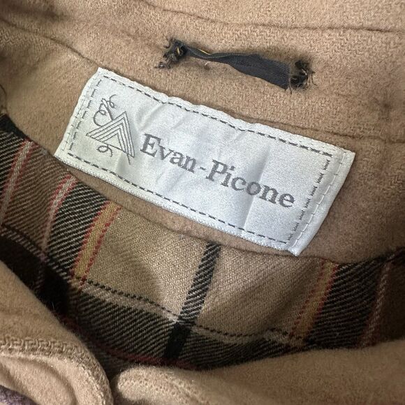 Vintage Evan-Picone Wool Duffle Coat Camel Toggle Jacket Made Yugoslavia - Picture 8 of 9